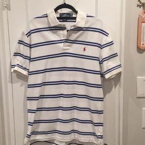 Polo Ralph Lauren Blue Stripe Red Pony - Large